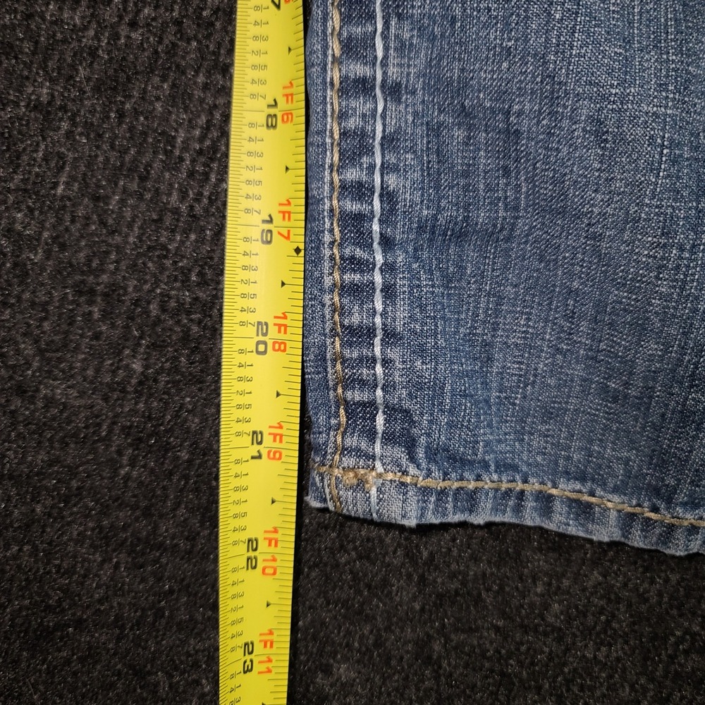 Hydraulic Denim Capri Pants Embroidered‎ Pockets Stretch Blue Size 16 - Picture 4 of 10